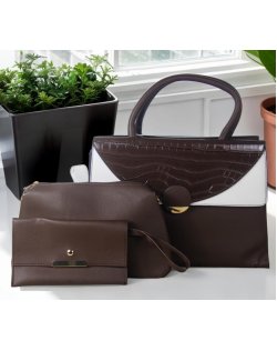H1568 - Stylish Casual 3pc Handbag Set